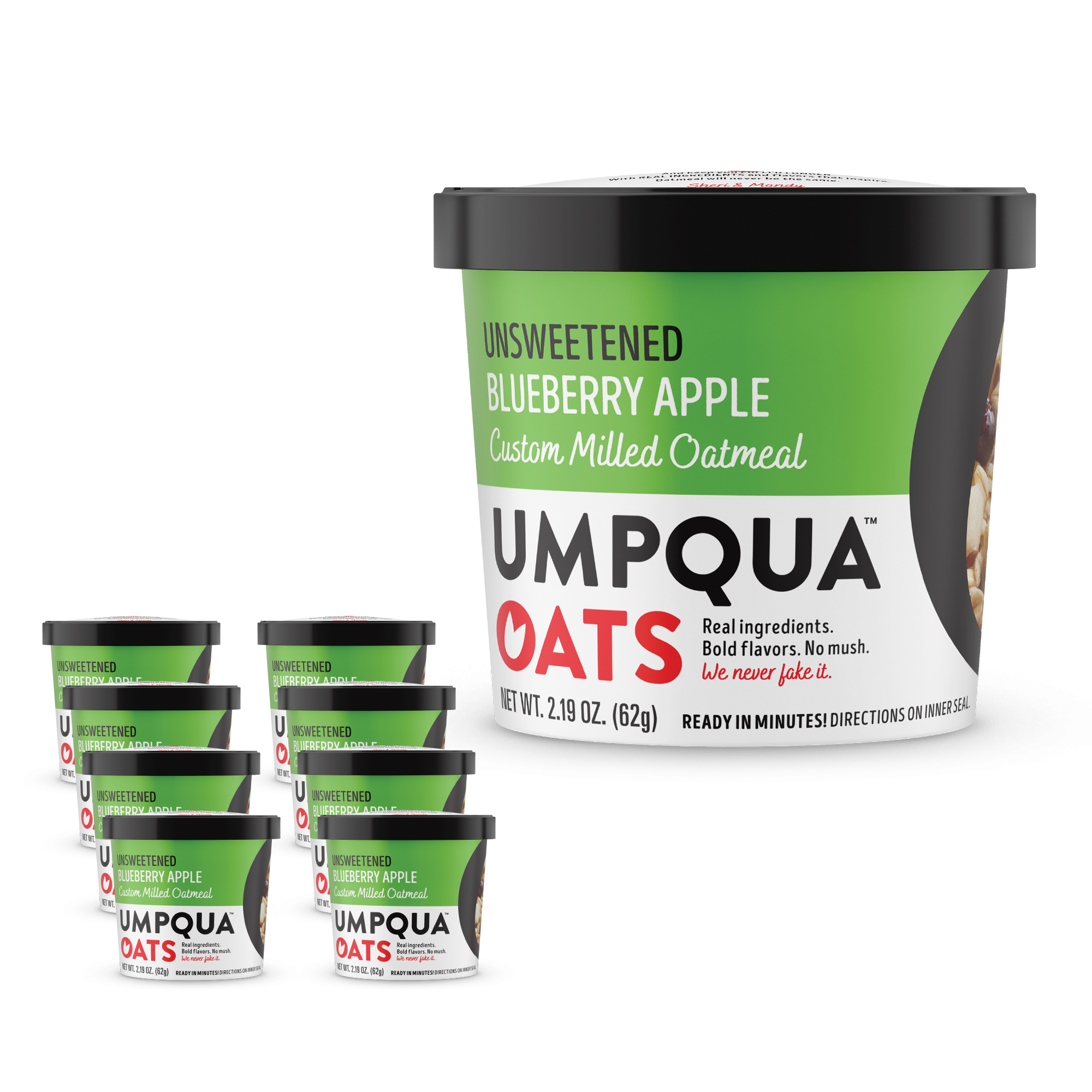 Umpqua Oats, Oatmeal, GMO-Free, Blueberry & Apple, 2.19 Oz, 8 Cups - image 1 of 5