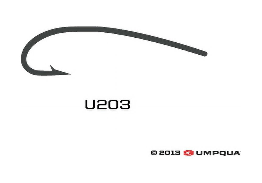 Umpqua U-Series U203 Curved Nymph Fly Tying Hooks - Size 12
