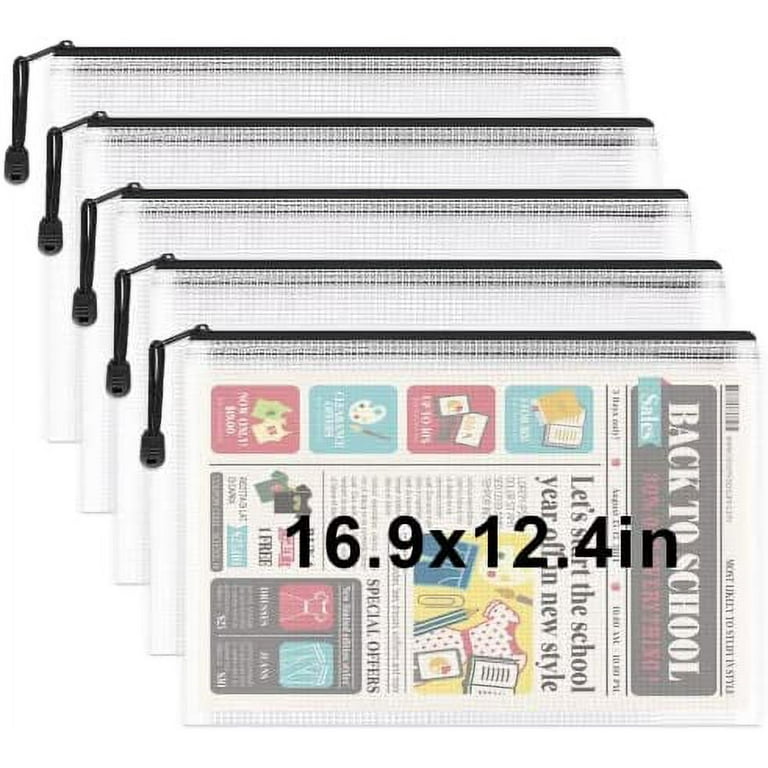  10 Pieces A4 Mesh Zipper Bags with Labels 5 Color Zipper Bags  for Office Home and Business Crafts for Kids Ages 4-8 Boys : Office Products