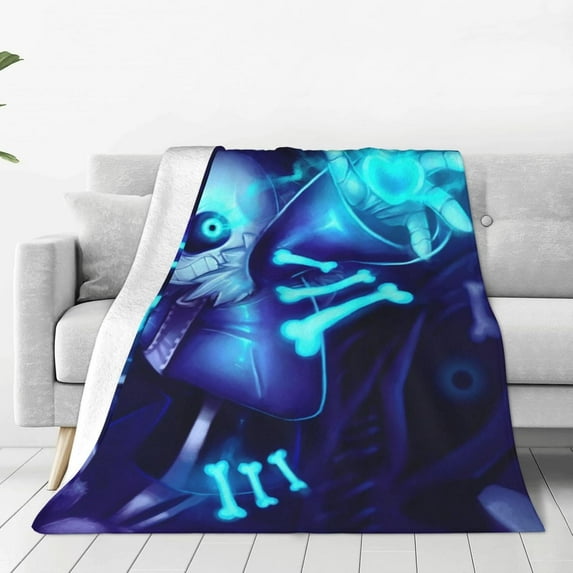 Un-der_Tale Sans Blanket Soft Warm Flannel Throw Blanket for Bed Sofa Couch Bedroom Living Room Dorm All Season 60"x50"