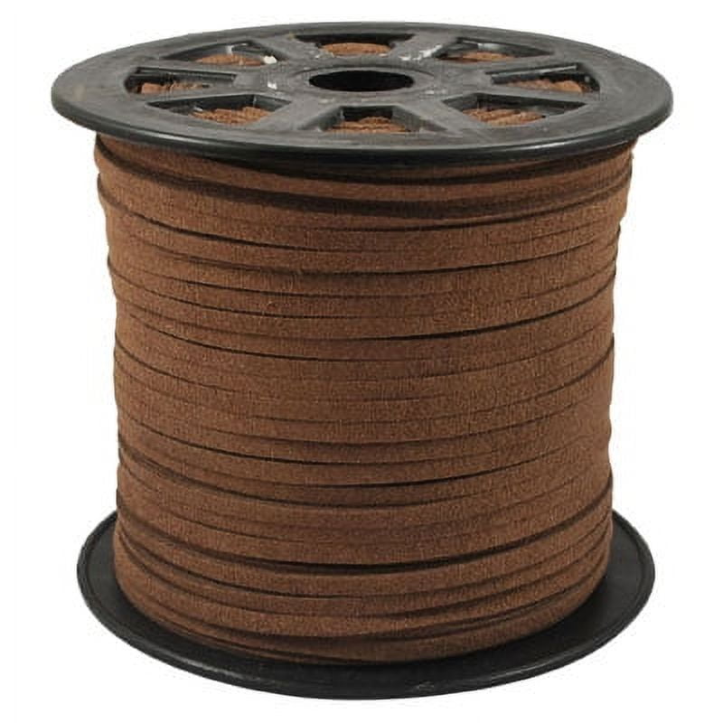 UnCommon Artistry Faux Leather Suede Beading Cord, Dark Brown (10 ft)