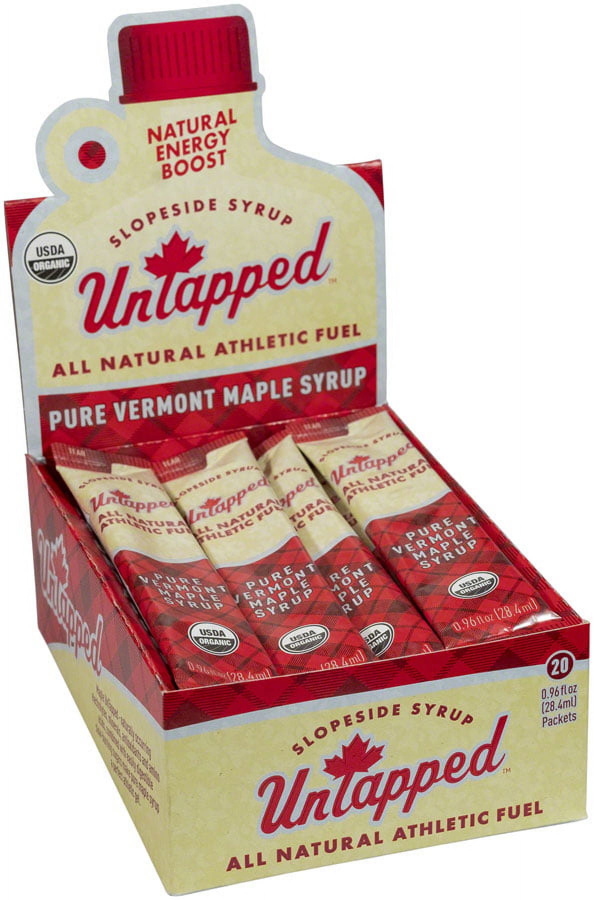 UnTapped Maple Syrup Energy Gel Maple, Box of 20