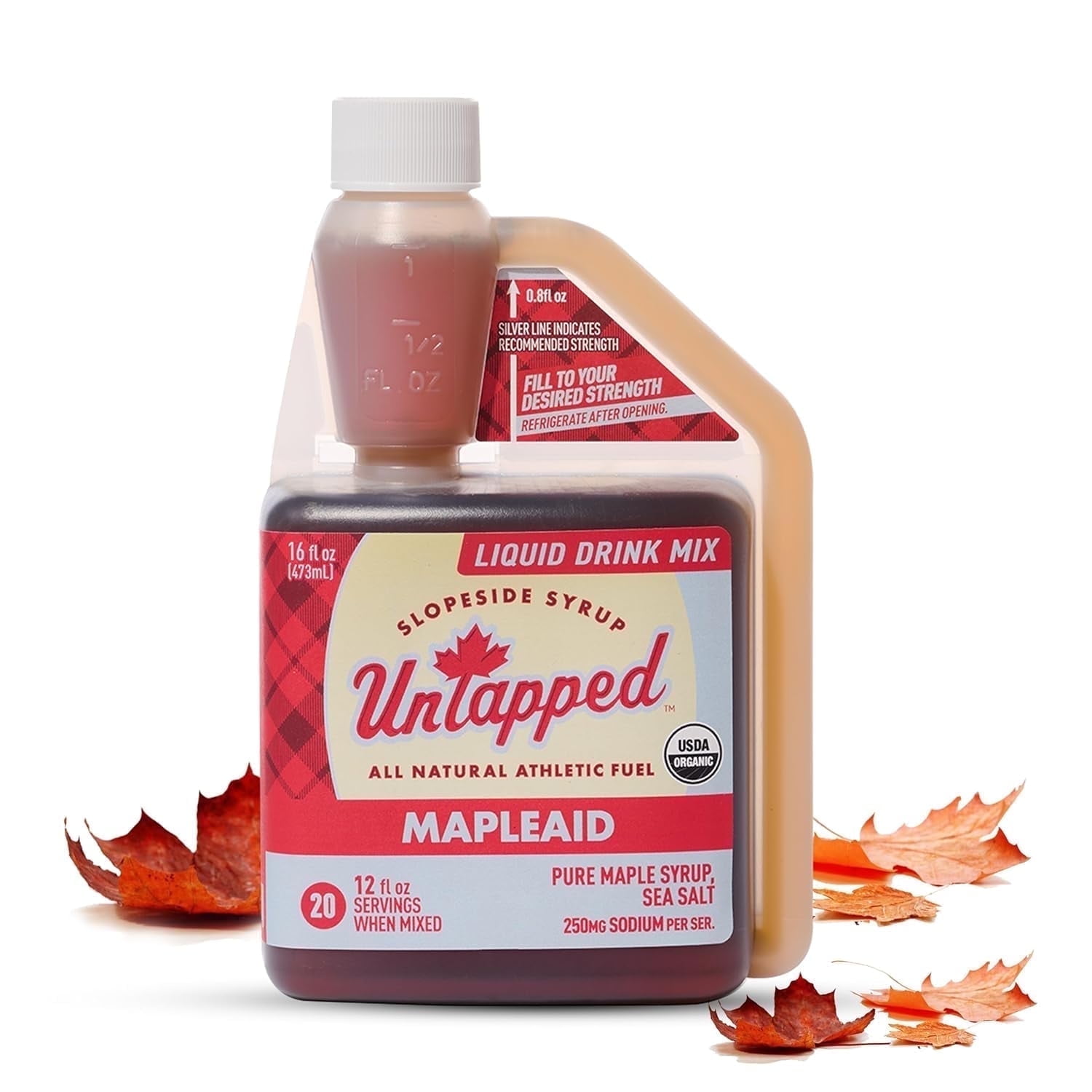 Maple Salt UnTapped Mapleaid Electrolyte Drink, Organic Maple Syrup & Sea Salt, 16 ...