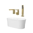 thumbnail image 1 of Una 59 Inch Acrylic Double Ended Freestanding Tub Package, 1 of 1