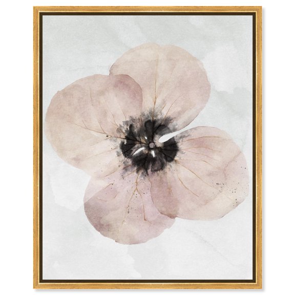 Una Flor Canvas Print Bathroom Wall Art by Notoriart, Gold Frame, 16 x 20