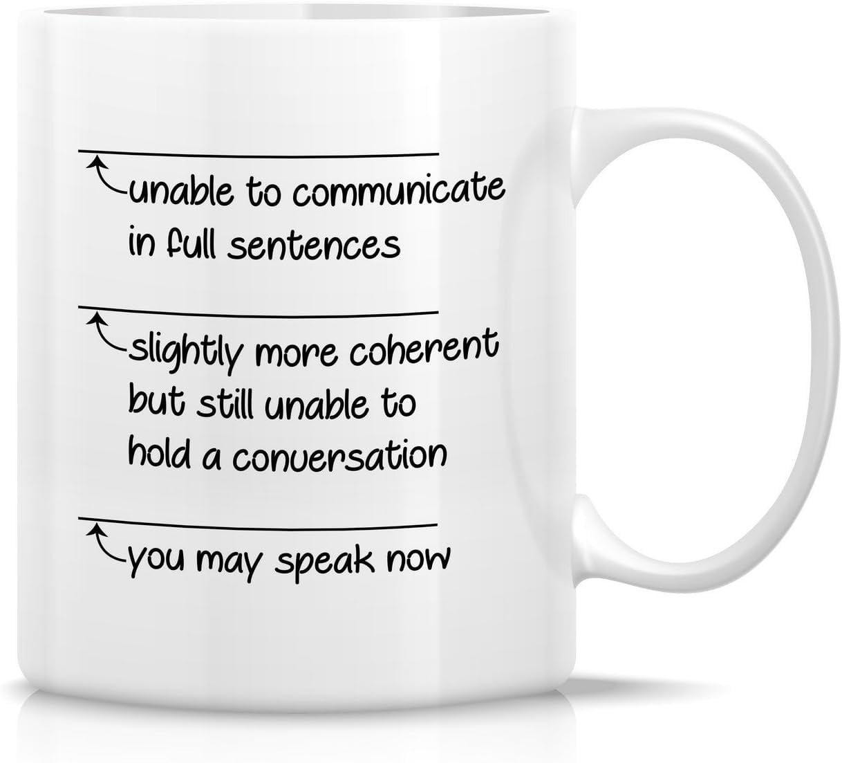 White Ceramic 11oz Funny Quote Coffee Mug