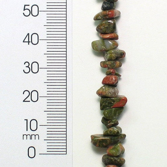 Unakite Chips - 2 x 8" Strand