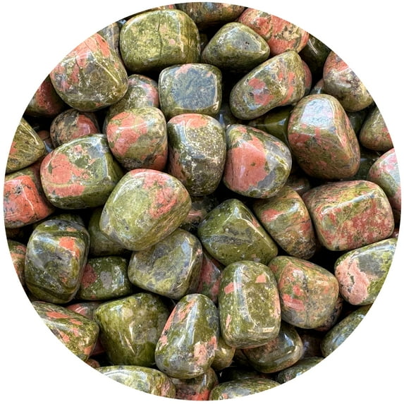 Unakite Tumbled Stones, Polished Natural Unakite Gemstone, Unakite Healing Crystals (Unakite, 3 Pound)