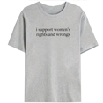 thumbnail image 1 of Unapologetic Feminist I Support Womens Rights and Wrongs Print Tshirts Sarcastic Humor Graphic Tees Girl Power Gift Short Sleeve Tops Gray,L, 1 of 5