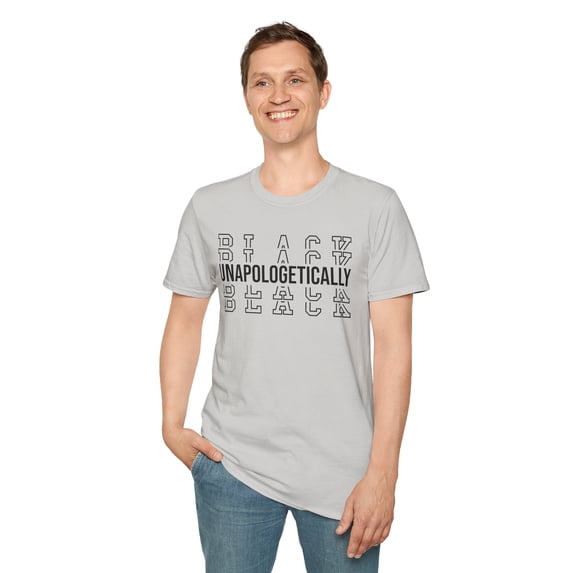Unapologetically Black, Gildan Unisex Softstyle T-Shirt, Graphic Tee, S-3XL
