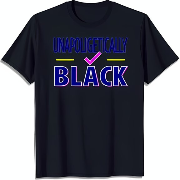 Unapologetically Black Graphic T-Shirt with Pink Checkmark Bold & Stylish