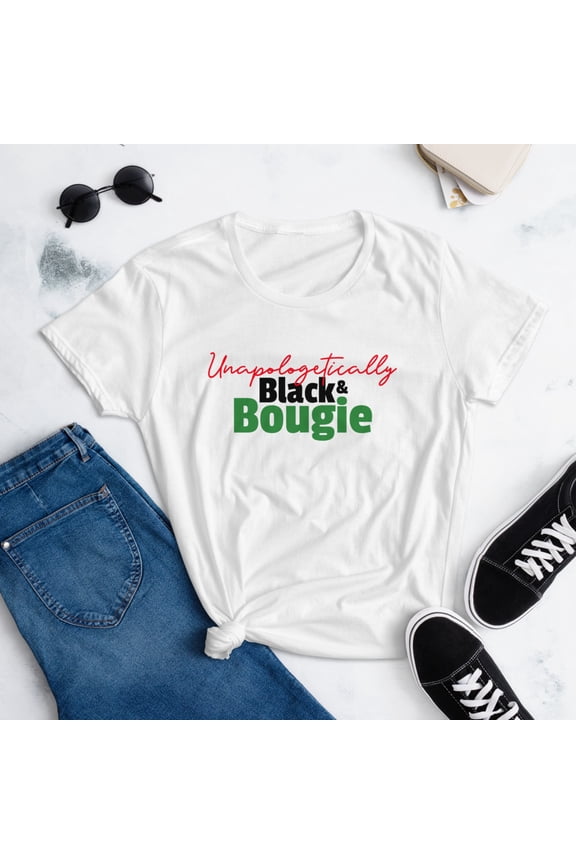 Unapologetically Black and Bougie (White, L)