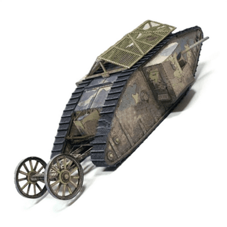Unassembled 1:35 British Mark.I Male Tank Paper Model Kit DIY Collectible for Enthusiasts Toy Display Gifts