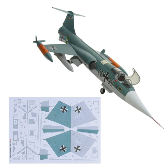 (Unassembled Kit) 1:33 US F-104G Starfighter Plane Model Military Puzzle Aircraft Paper Model