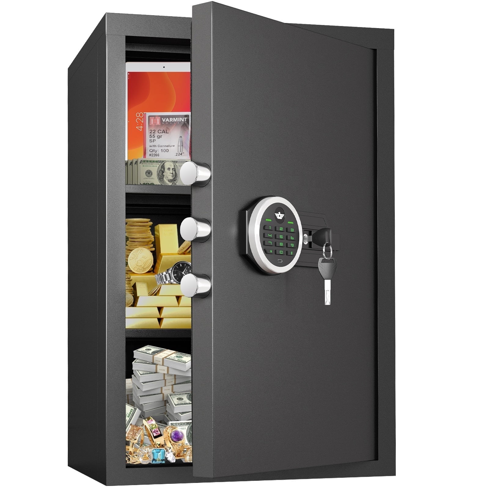 6.0 Cu ft Large Safe Box, Unassembled Digital Mone