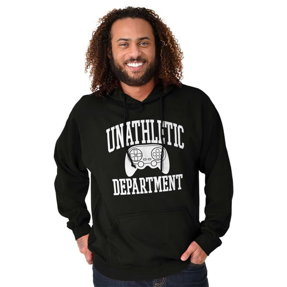 Unathletic Department Video Game Nerd Unisex Plus Fleece Graphic Hoodie Brisco Brands 2X