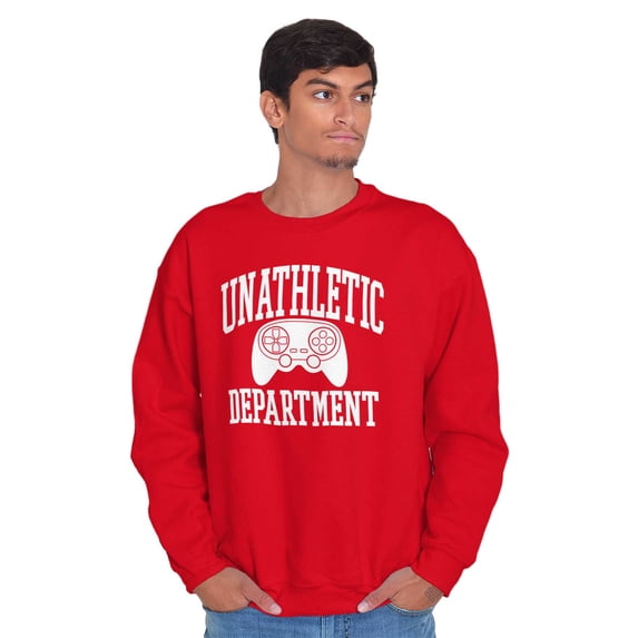 Unathletic Department Video Game Nerd Unisex Plus Size Sweatshirt Brisco Brands 2X