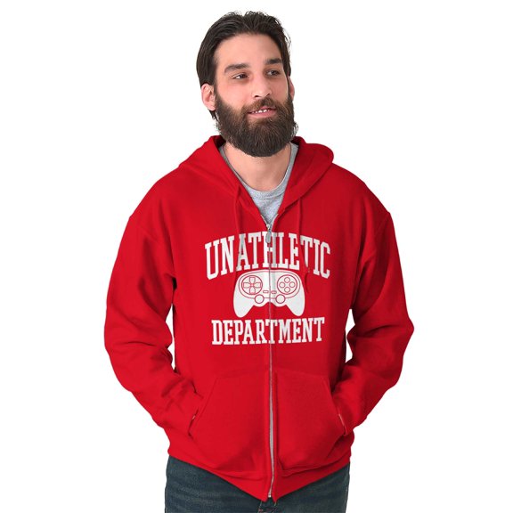 Unathletic Department Video Game Nerd Zip Up Hoodie Men's Women's Brisco Brands M