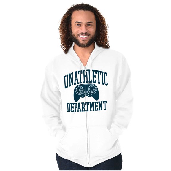 Unathletic Department Video Game Nerd Zip Up Hoodie Men's Women's Brisco Brands S