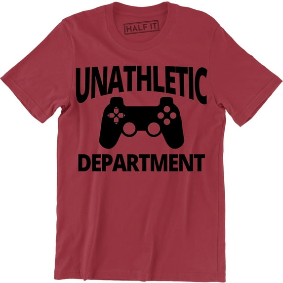 Unathletic Department Video Games Nerdy Gaming Controller Retro Mens T-Shirt