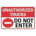 thumbnail image 1 of Unauthorised Trucks - Do Not Enter Sign 8X12 Inch Rust Free Aluminum Easy To Read & Sturdy Keep Out Outdoor Metal Signs For Home Farm Yard, 1 of 4