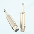 Unbalanced Female to 1/4" TS Male Adapter, XLR to 6.35mm (Quarter") TS