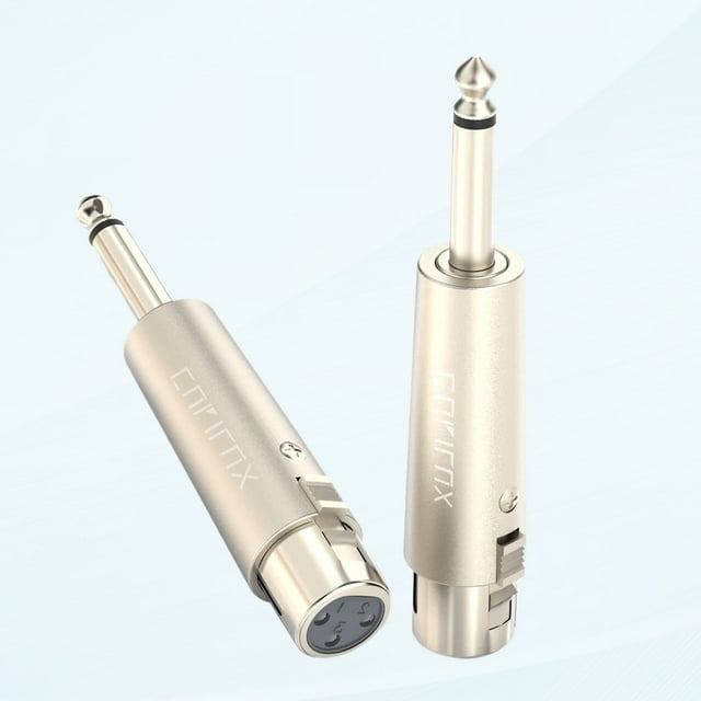 Unbalanced Female to 1/4" TS Male Adapter, XLR to 6.35mm (Quarter") TS