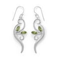 thumbnail image 1 of Unbe-LEAF-ily Beautiful! Peridot Leaf and Branch Earrings, 1 of 1