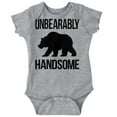 thumbnail image 1 of Unbearably Handsome Funny Bear Pun Bodysuit Jumper Boys Infant Baby Brisco Brands 12M, 1 of 6