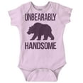 thumbnail image 1 of Unbearably Handsome Funny Bear Pun Bodysuit Jumper Boys Infant Baby Brisco Brands 24M, 1 of 6