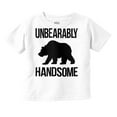 thumbnail image 1 of Unbearably Handsome Funny Bear Pun Youth T Shirt Tee Boys Infant Toddler Brisco Brands 18M, 1 of 5