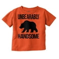 thumbnail image 1 of Unbearably Handsome Funny Bear Pun Youth T Shirt Tee Boys Infant Toddler Brisco Brands 5T, 1 of 5
