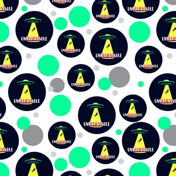 Unbelievable Alien Believe UFO Flying Saucer Premium Gift Wrap Wrapping Paper Roll