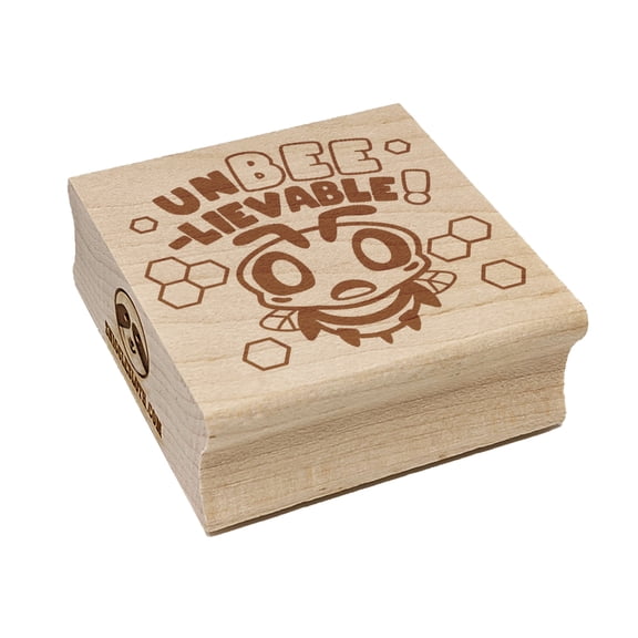 Unbelievable Bee Square Rubber Stamp Stamping Scrapbooking Crafting - Medium 1.75in
