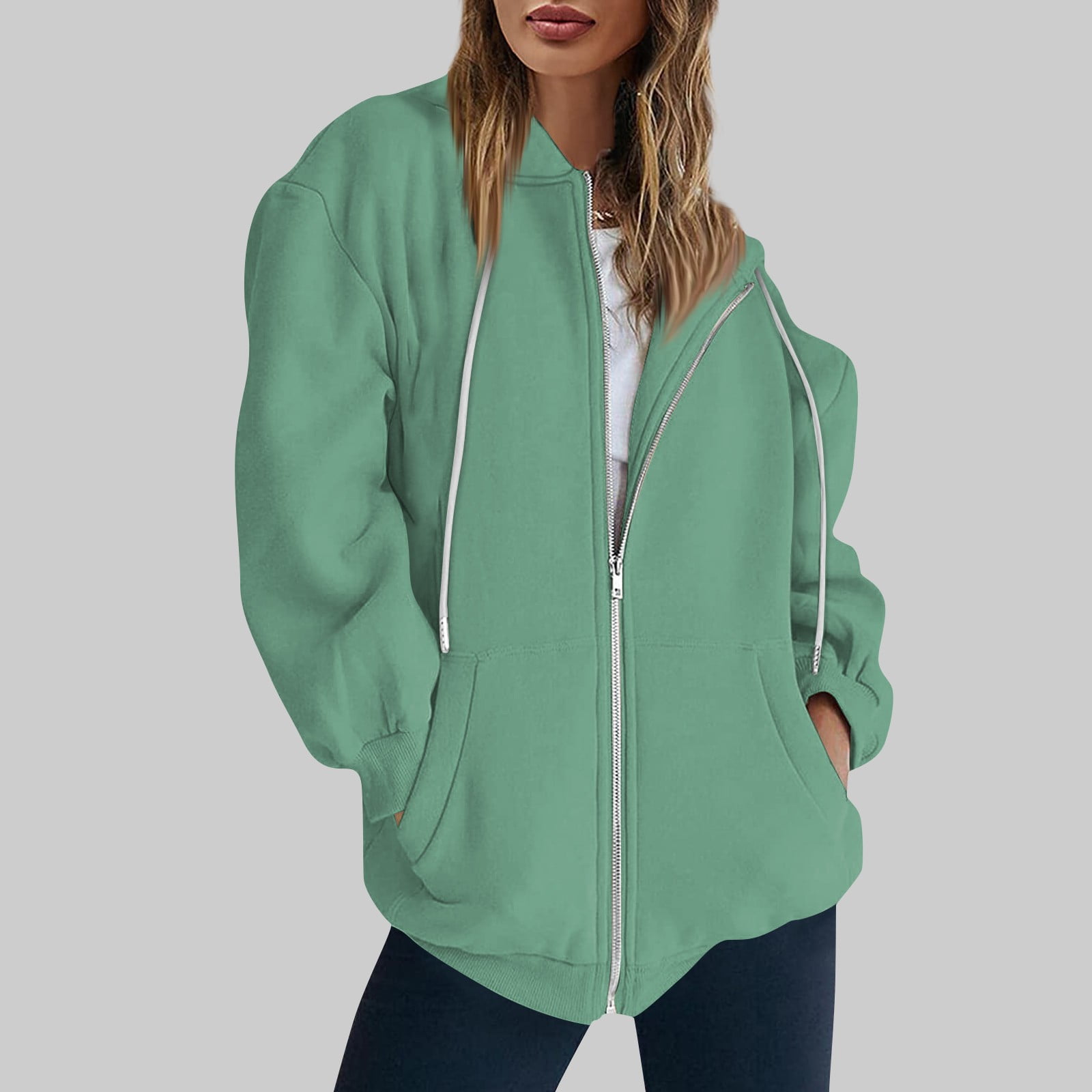 Stylish zip up hoodie womens hot sale