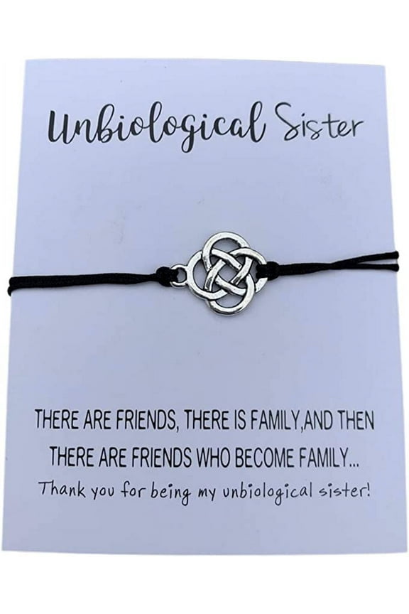 Unbiological Sister Charm Bracelet, Soul Sister Bracelet, Best Friend, Friendship Bracelet, BFF gifts, Adjustable Best Friend Infinity Bracelets for Women, Teens, and Girls