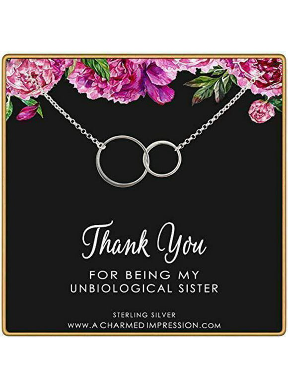 Unbiological Sister Gifts • Sisters Jewelry • Gifts for Best Friend • Christmas Gifts for Women • Sterling Silver Necklaces for 2 3 4 • Friendship Necklace • Birthday Gift • Gratitude and Appreciation