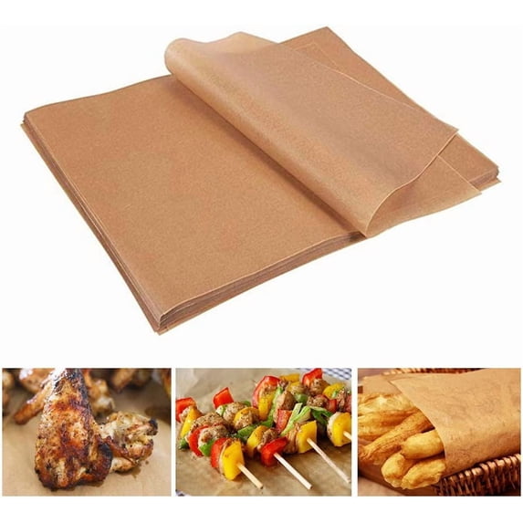 Unbleached Parchment Paper Baking Sheets, 200 Sheets, Non-Stick, 12X16" Precut Baking Liners Sheets, Will Not Curl or Burn, Perfect for Half Sheet Pans Baking Bread Burger Cookie