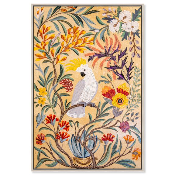 Unblinking Eye Canvas Print Floral Wall Art by Art Remedy, Silver Frame, 36 x 54