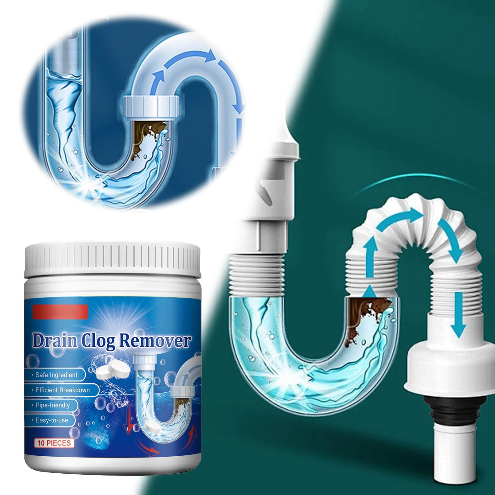 Unblocking Effervescent Tablets Kitchen And Bathroom Sewers Oil