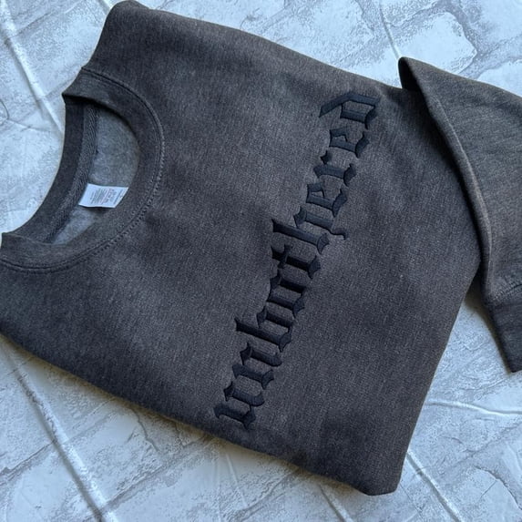 Unbothered Embroidered Crewneck Unisex Sweatshirt Casual Clothing