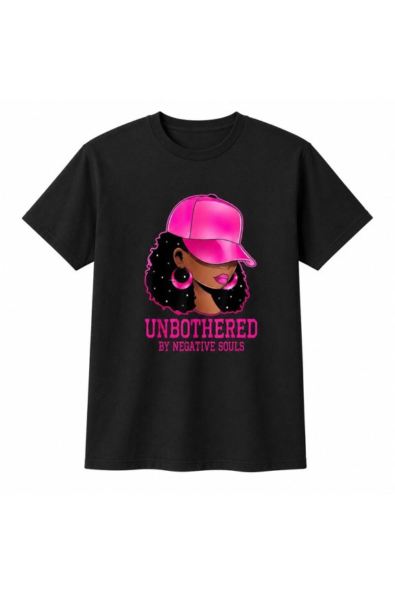Unbothered Graphic T-Shirt, Afro Woman Statement Tee, Unisex Classic Fit