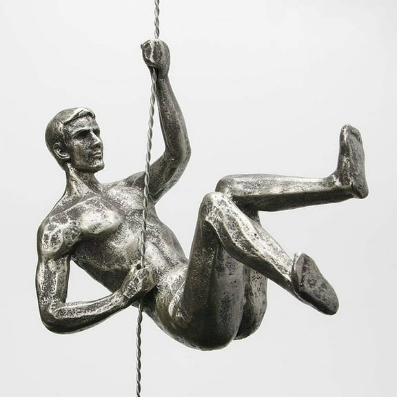 Unbound Resin Climbing Man Wall Sculptures Creative Hand-Finished Sculpture Figurine for Bar/Home/Office Art Decor (Posture Right)