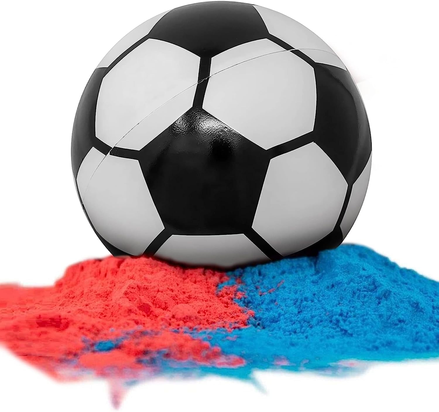 Unboxme Gender Reveal Soccer Ball Kit, Celebrate Your Gender Reveal Party with Exciting Pink and Blue Powder for Baby Boy or Girl, Includes 24 Voting Stickers and two Colors of Bright Powder.