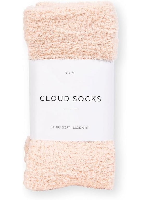 Gifts Cozy Pink Sock For Women | Fuzzy Ultra-Luxe Cloud Sleep Socks | Super Soft Luxurious Fabric, 1 Pair