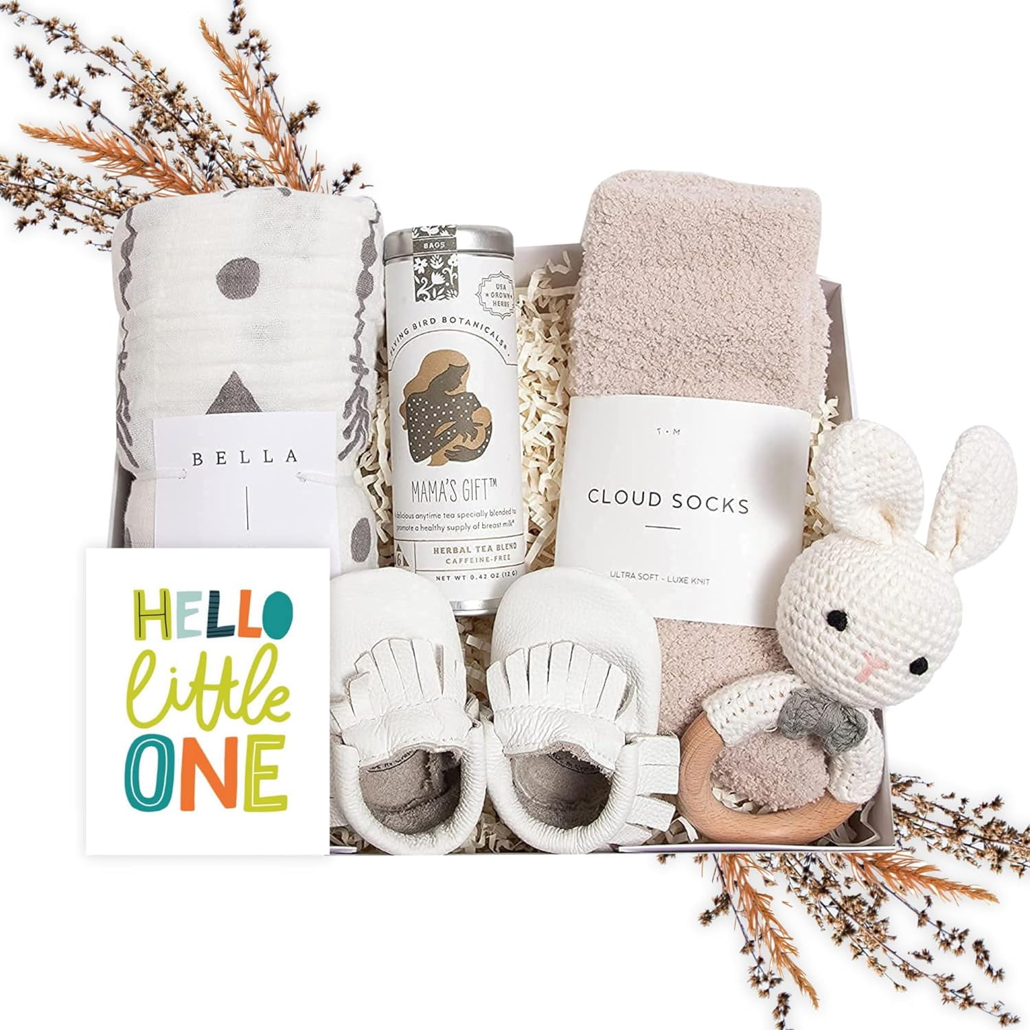 Unboxme New Mom Gifts, Deluxe Baby Gift Basket I Postpartum, Push