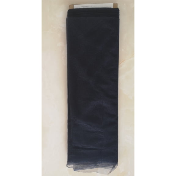 Unbrand 54" Black Sparkle Tulle Fabric 20Yd, 100% Nylon by the Yard