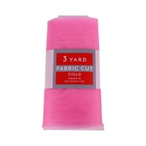 3 Yard Cut Sparkle Tulle Fabric, Bright Pink, 54" Wide for Apparel & Crafting, by Fuzhou
