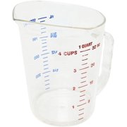 Unbranded- 1 Liter / 1 Quart Measuring Cup Polycarbonate Clear- Liquid Measuring Cup Essential Kitchen Tool Measuring Cup Easy Read for Liquid/Dry Ingredients For Cooking