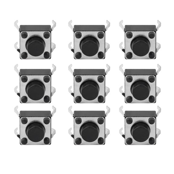 Unbranded 100pcs Momentary Tactile Push Button Switch Mini Micro Tact Switch Accessory 6 x 6 x 5mm / 0.2 x 0.2 x 0.2in